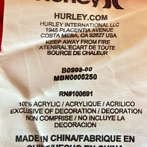 Hurley Beanie Hat - One Size Fits Most SALE❗️ - Picture 2 of 2